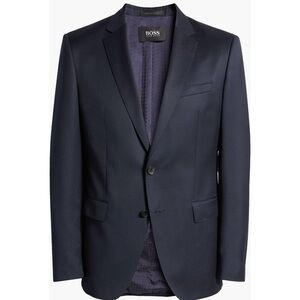 Hugo Boss Men Suit Blazer Sport Coat Jacket Dark Blue Size 38R